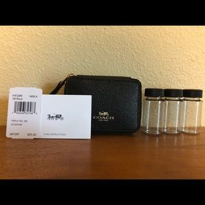 NWT Coach Pill Case w/3 Bottles